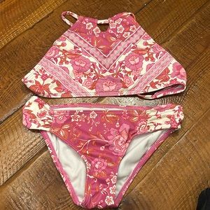 Girls billabong halter bikini sz 10